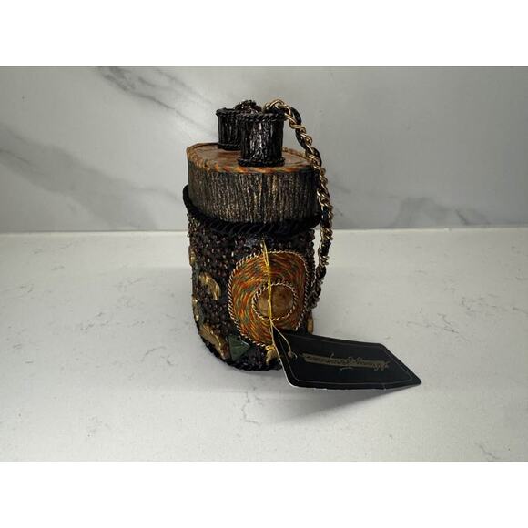 Mary Frances Vintage African Theme Tree Stem Shape Small Crossbody Shoulder Bag - Picture 5 of 7